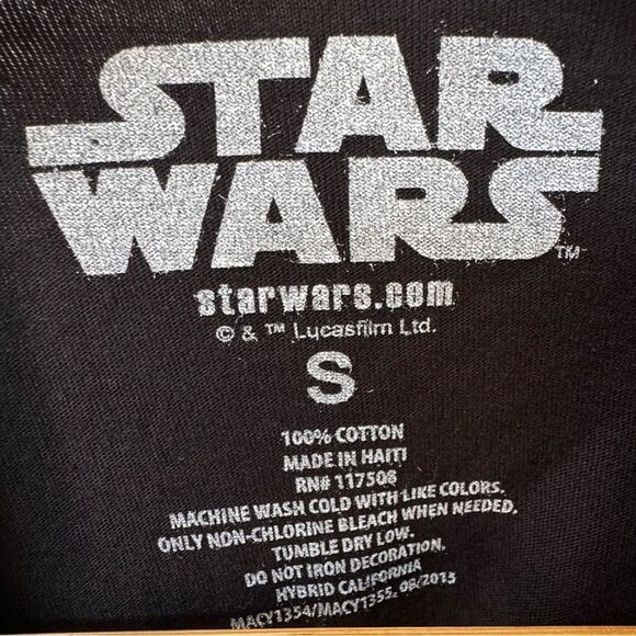 Star Wars Darth Vader Black Crewneck Short Sleeve Cotton Graphic Tee. Small. - Picture 6 of 11